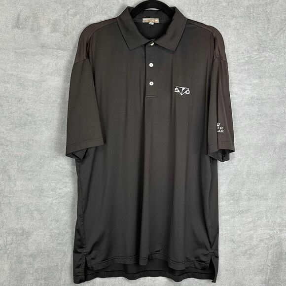 Peter Millar Other - Peter Millar Summer Comfort Polo Shirt Mens Large Black Golf Performance Casual